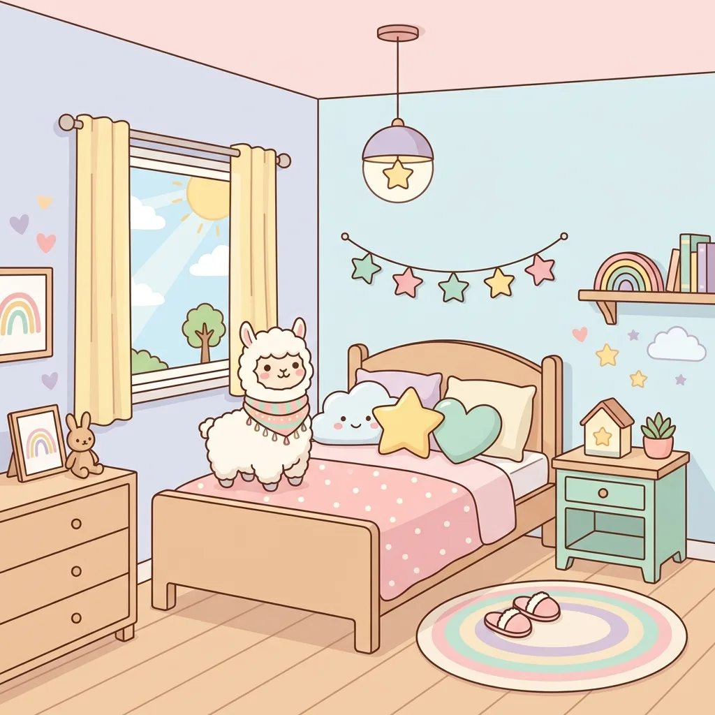 Decoración infantil con llamas: ideas coloridas